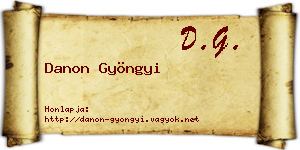 Danon Gyöngyi névjegykártya