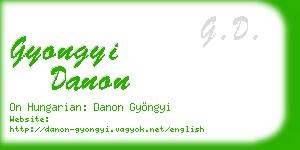gyongyi danon business card